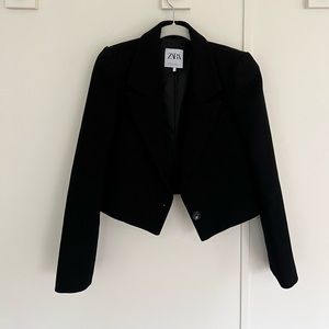 cropped zara blazer